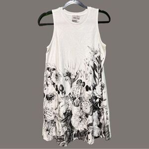 ASOS Women's Floral‎ Print Pullover Mini Dress Black/White Size 4